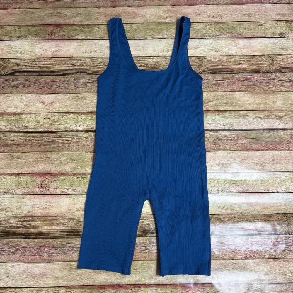 Itimately Free People blue romper bike shorts‎ bodysuit. Size M/L. Item 454